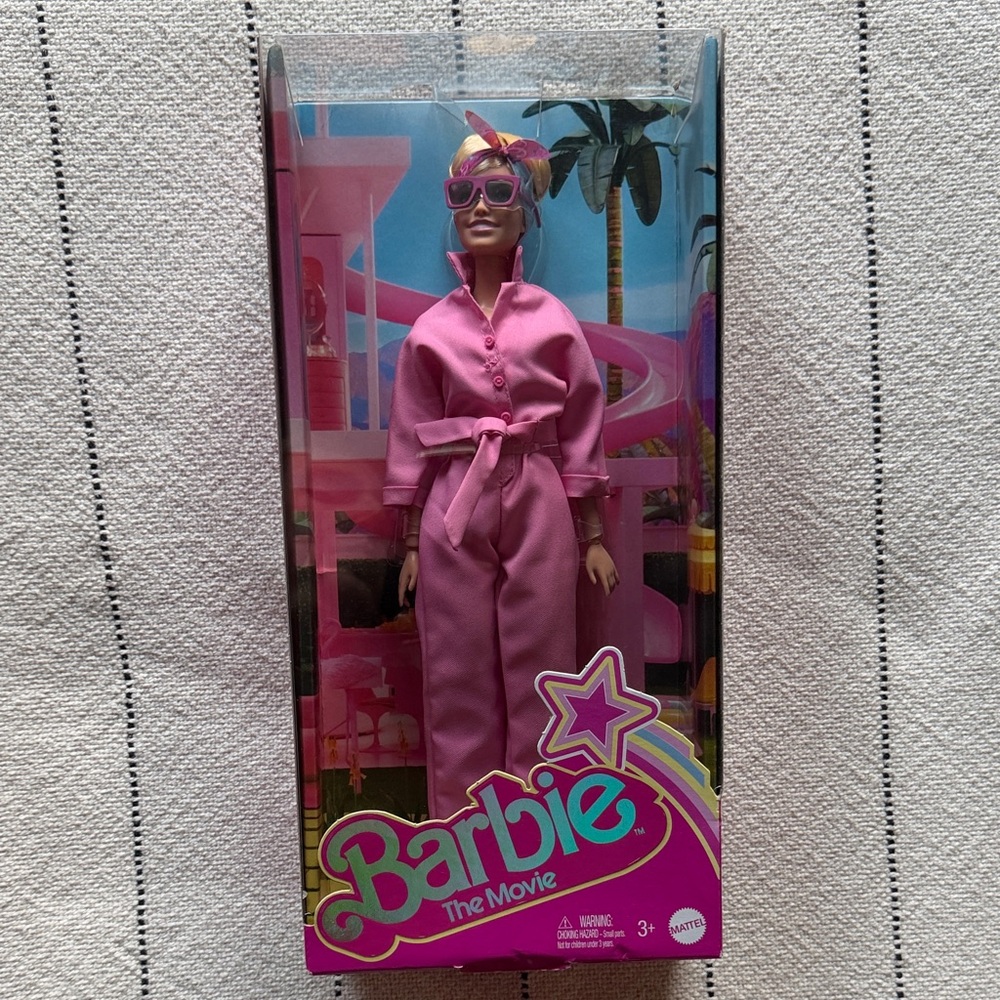 NIB Barbie The Movie Doll in Pink Jumpsuit Outfit